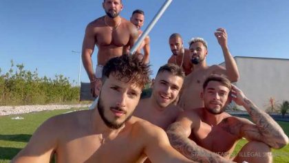 StallionFabio and friends play limbo naked – OnlyGayPorn