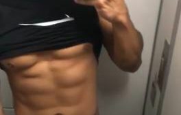 Sepanta Arya (hunksep) in bathroom on the plane – OnlyGayPorn