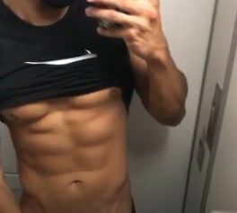 Sepanta Arya (hunksep) in bathroom on the plane – OnlyGayPorn