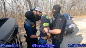MarriedStr8 cop and BisexualDeputy arrest and fuck Matt Muck – OnlyGayPorn