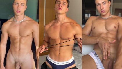 Golden Georgii (goldengeorgii) shows off his body and jerks off in the shower – OnlyGayPorn