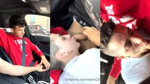 Niko Knights sucks Angel Dario Garcia (Alann23) as he drives – OnlyGayPorn
