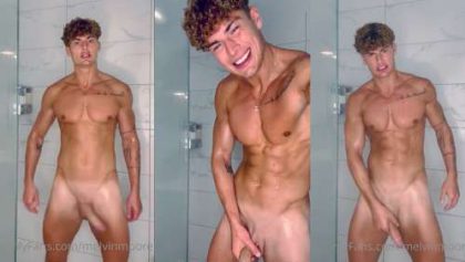 Melvin Moore jerks off in the shower – OnlyGayPorn