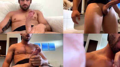 Big Dicked @Dam jerks off and licks his cum – OnlyGayPorn