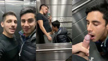KippNYC and Emilliano Terra – elevator blowjob – OnlyGayPorn
