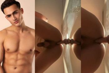 Levy Van Wilgen fucks himself with a dildo in the shower – OnlyGayPorn