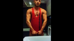 Showing off my muscles after a workout Nick Milan nick_milan – OnlyGayPorn