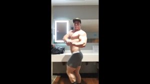 Flexing in the gym locker room OfficialCollinSimpson – OnlyGayPorn