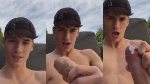 Cutie tiktoker jerks off in the backyard – OnlyGayPorn