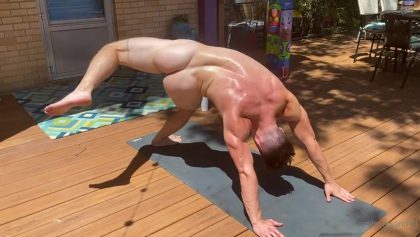 Doing some more naked yoga Nick Sandell – OnlyGayPorn
