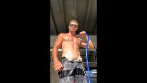 Hosing myself down outside Jaymz Wright jaymzwrightx – OnlyGayPorn