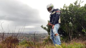 Jerking off outside in my motorbike gear Julian Jaxon – OnlyGayPorn