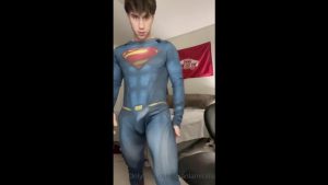 Showing off my Superman costume and jerking off Evan Lamicella – OnlyGayPorn